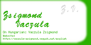 zsigmond vaczula business card